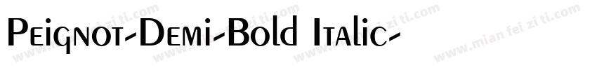 Peignot-Demi-Bold Italic字体转换
